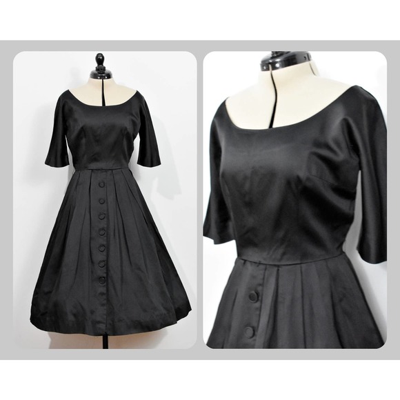 Oh Polly Dresses & Skirts - Polly Bergen's Fashion by Jack Squire Black 50s Cocktail Dress